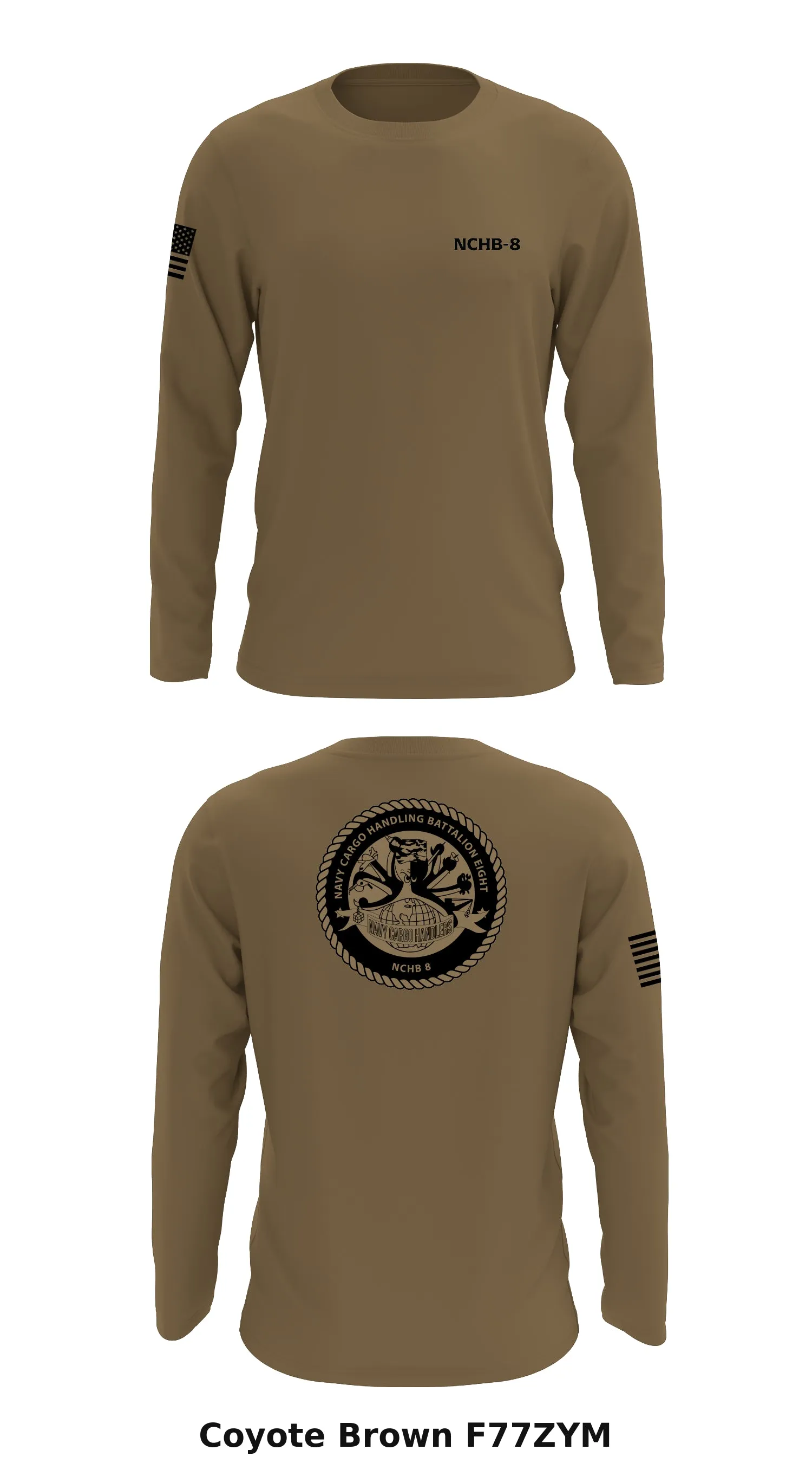 Navy Cargo Handling Battalion 8  Store 1 Core Men's LS Performance Tee - F77ZYM