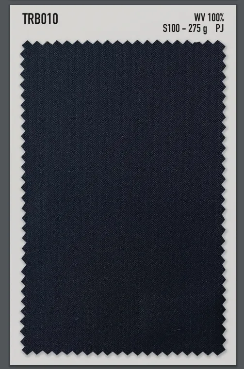 Navy Mini Herringbone Premium Suit Coat (Final Sale)