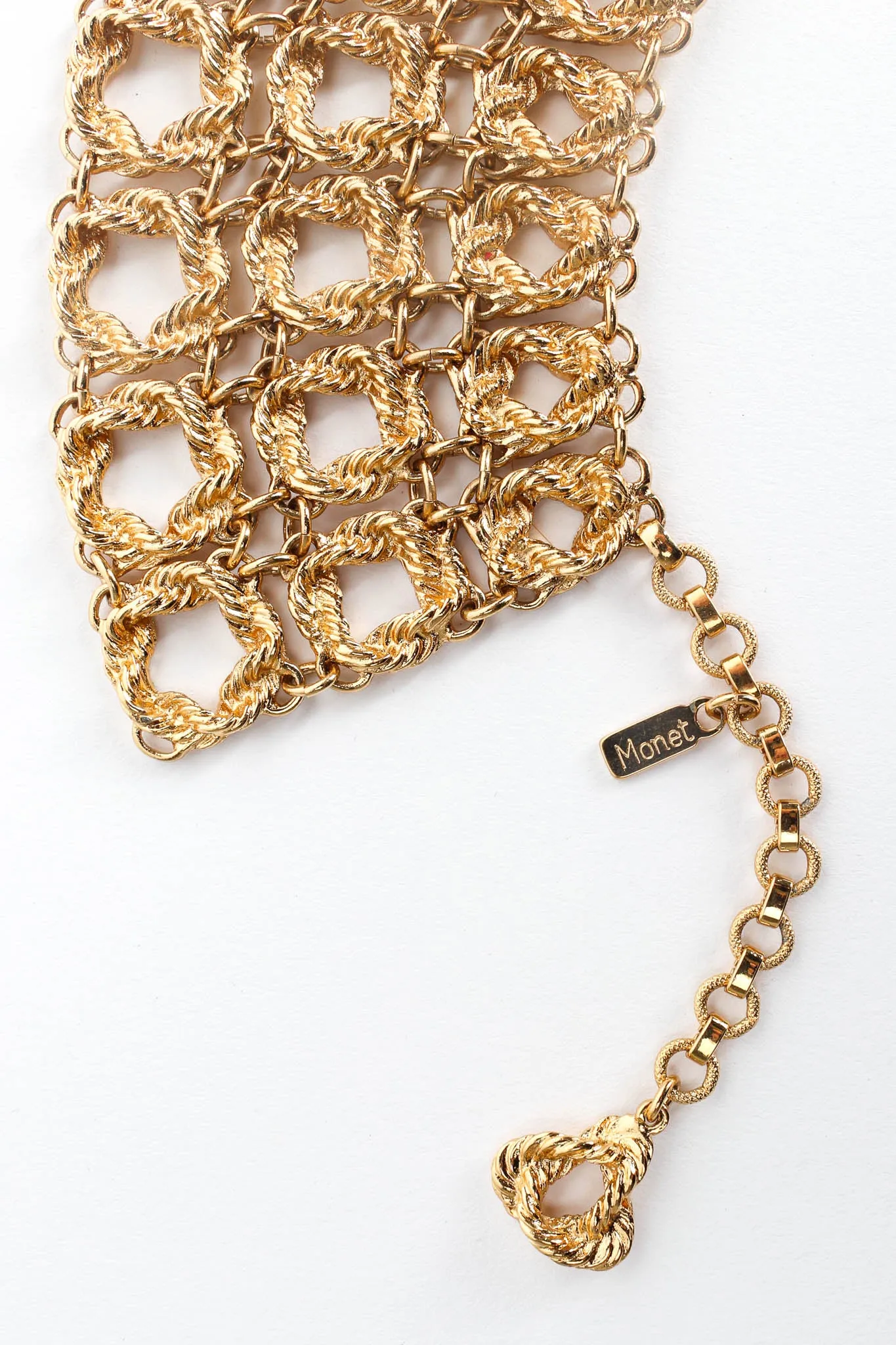 Triple Row Rope Twist Bib Necklace